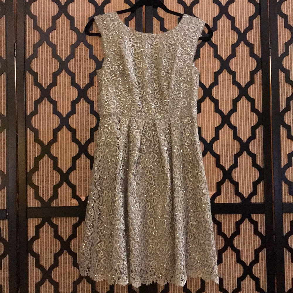 Silver Bridesmaid Dress from David’s Bridal